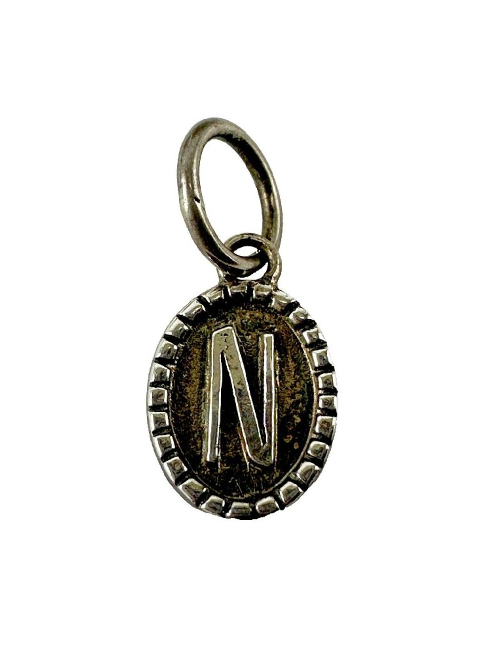 Waxing Poetic Sterling Silver 925 Charm Pendant Monogram Initial "N"